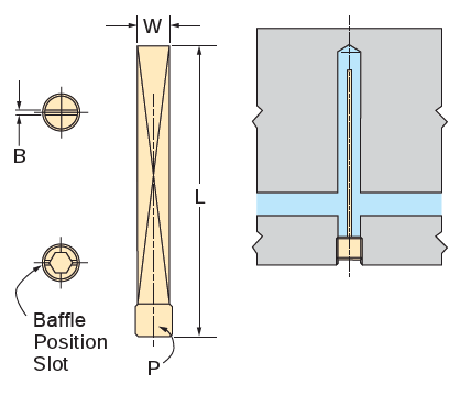 Brass Baffles - Straight