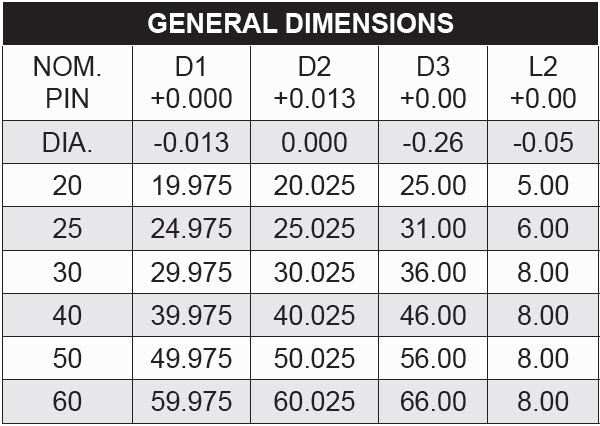 Leader Pins - Metric